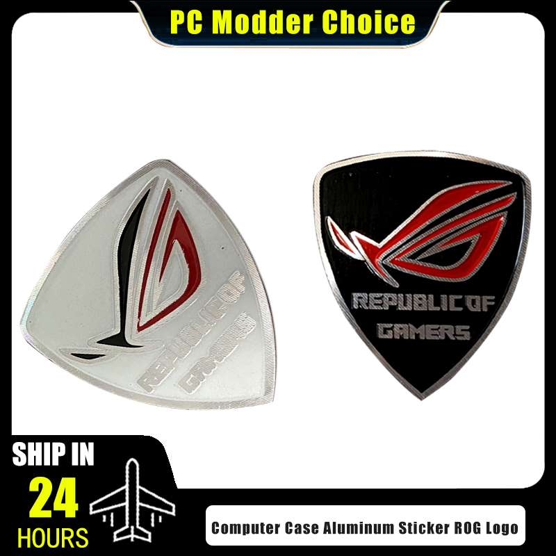 Pc Gaming Aesthetic - Computer Case Aluminum Sticker ROG Logo