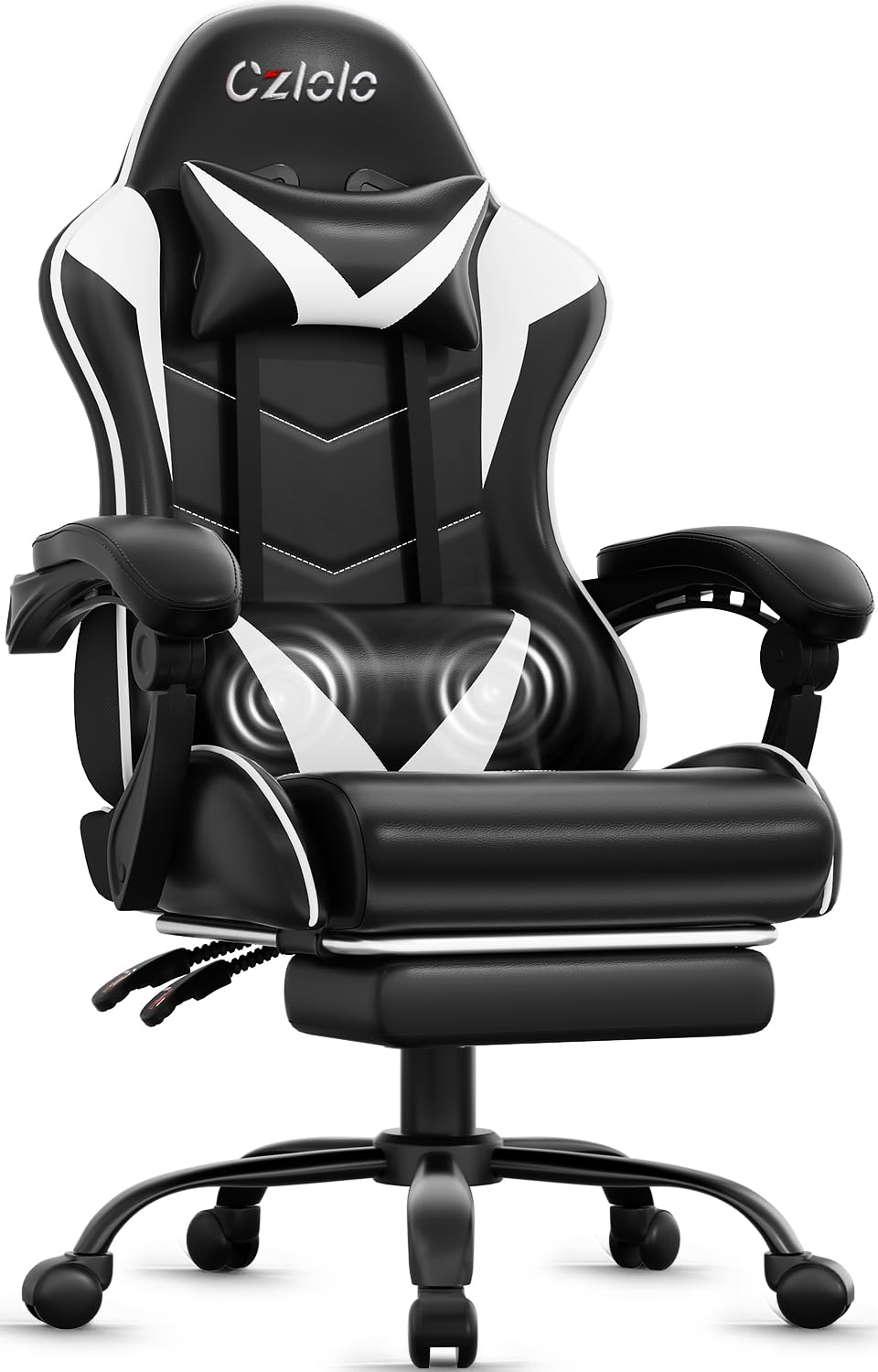Gaming Chair - Gaming Chair with Footrest Racing Style