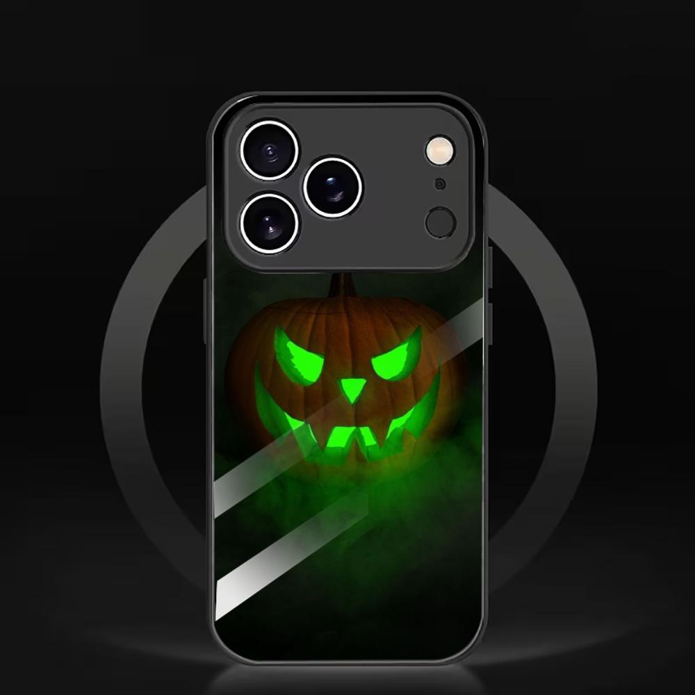 Pc Case Tempered Glass - Halloween Green Pumpkin Tempered HD Glass