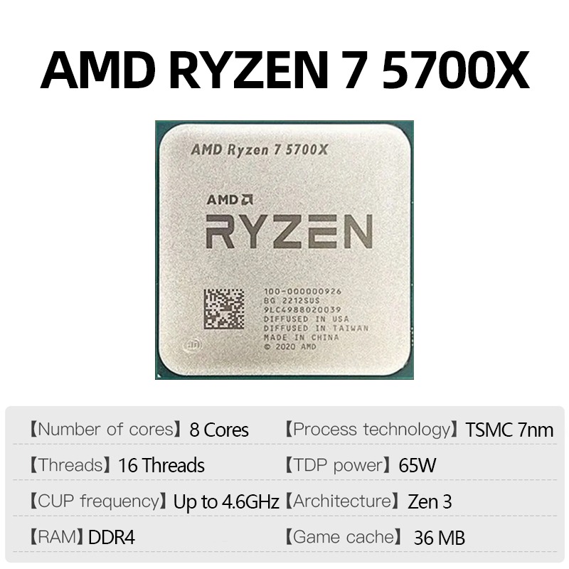 AMD R7 5700X Desktop Processor - огляд і ціна Pc Gaming High End