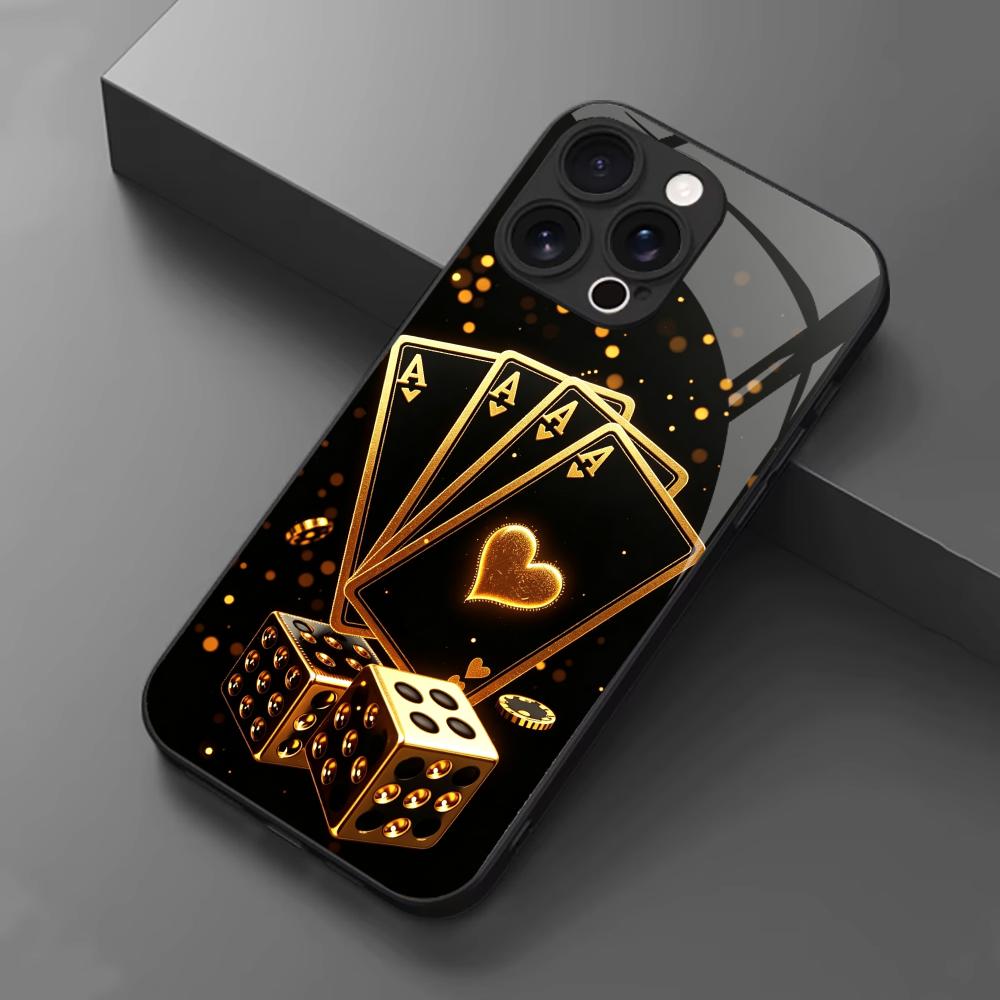 Golden playing card dice Tempe - огляд і ціна Pc Case Tempered Glass