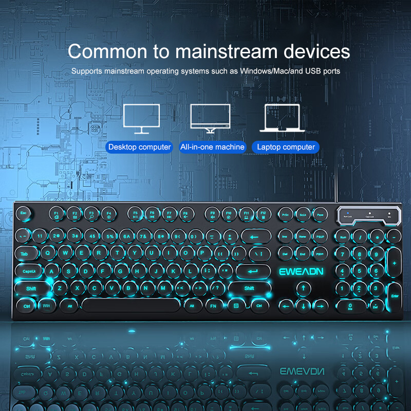 EWEADN Typewriter Gaming Keybo - огляд і ціна Pc Gaming Keyboards