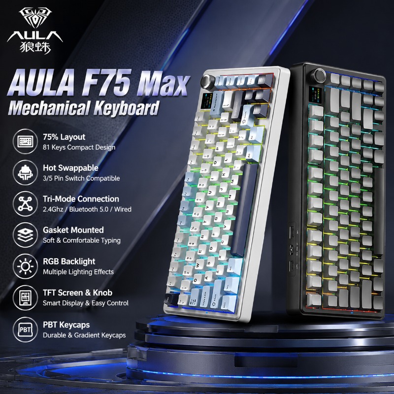 AULA F75 Max Mechanical Keyboa - огляд і ціна Pc Gaming Keyboards