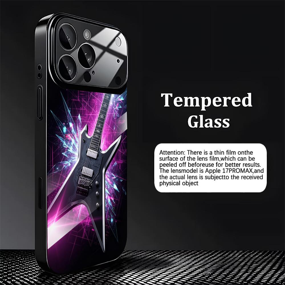 Musical guitar pattern Tempere - огляд і ціна Pc Case Tempered Glass