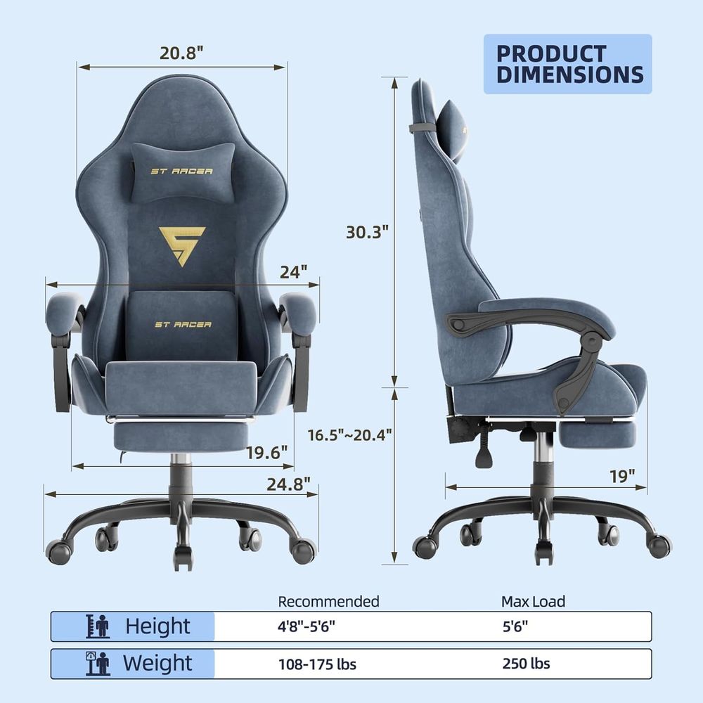 Ergonomic Gaming Chair with Fo - огляд і ціна Gaming Chair